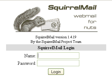 SquirrelMail Login Page